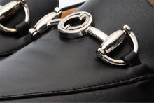 Load image into Gallery viewer, Luanda Black Leather Women Flat Shoe
