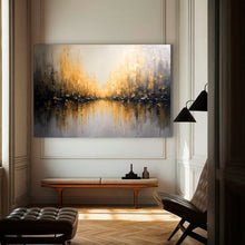 Load image into Gallery viewer, Golden Reflections Abstract Wall Art
