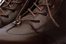 Load image into Gallery viewer, The Yildiz Brown Leather Lace-Up Ankle Women  Boot With a Side Zipper