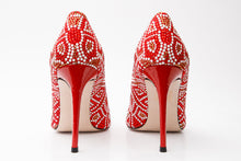 Load image into Gallery viewer, The Nampula Red Glitter Leather Pump Women Shoe