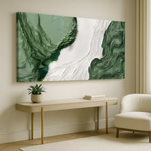 Load image into Gallery viewer, Green Rivers Abstract Wall Art V