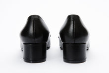 Load image into Gallery viewer, The Delhi Black Leather Block Heel Pump Women Shoe