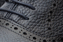 Load image into Gallery viewer, The Draco Handmade Navy Blue Semi Brogue Oxford Men Shoe