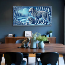 Load image into Gallery viewer, 3D Wolves Wall Art VI