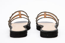 Load image into Gallery viewer, The Seul Black Leather Multi Strap Flat Women Sandal Final Sale!