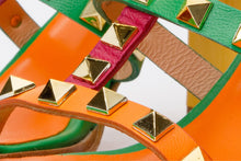 Load image into Gallery viewer, The Nejapa Block Heel Multicolor Leather Women Sandal