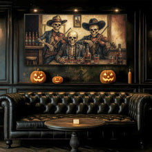 Load image into Gallery viewer, Cowboy Skeletons Western Bar Wall Art