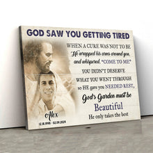 Load image into Gallery viewer, Personalized God Saw You Getting Tired Memorial Sign II
