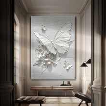Load image into Gallery viewer, White Butterfly Wall Art