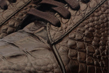Load image into Gallery viewer, The Bomba Brown Crocodile Leather Men Sneaker