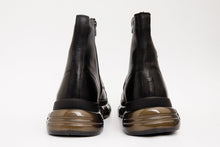 Load image into Gallery viewer, The Ottova Black Leather Lace-Up Sneaker Men Boot with a Zipper