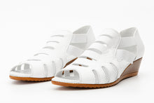 Load image into Gallery viewer, The Atina White Leather Sandal Final Sale!