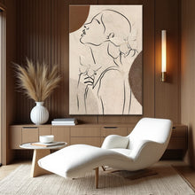 Load image into Gallery viewer, Minimalist Woman Line Art Canvas Wall Art