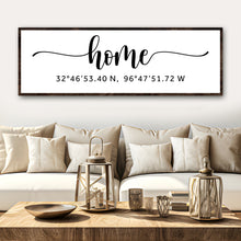 Load image into Gallery viewer, Family Home Coordinates Sign