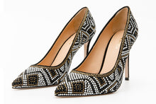 Load image into Gallery viewer, The Nampula Black Glitter Leather Pump Women Shoe