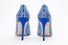 Load image into Gallery viewer, The Nampula Sax Blue Glitter Leather Pump Women Shoe