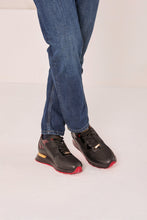 Load image into Gallery viewer, The Rialto Black &amp; Red Patent Leather Men Sneaker