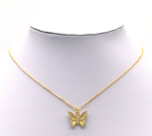Load image into Gallery viewer, Gold CZ Butterfly Charm, Sku#L700
