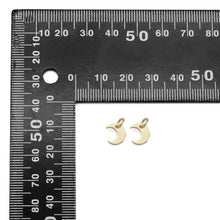 Load image into Gallery viewer, Plain Gold Cresent Moon Charm, Sku#LX390