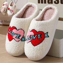Load image into Gallery viewer, Women's Plush Embroidery Home Slippers | Suede Non-Slip Warm House Shoes