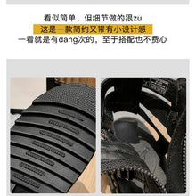 Load image into Gallery viewer, Women's Chunky Platform Elevator Sandals – Open Toe Buckle Sandals with Rubber Sole