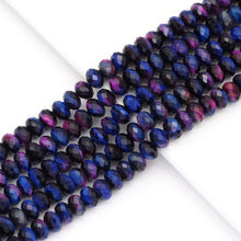 Load image into Gallery viewer, Galaxy Tiger Eye Rondelle Faceted Beads, Sku#UA311