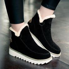 Load image into Gallery viewer, Women's Insulated Cotton Boots Flat Thick-Sole Slip-On Low-Cut Warm Winter Boots