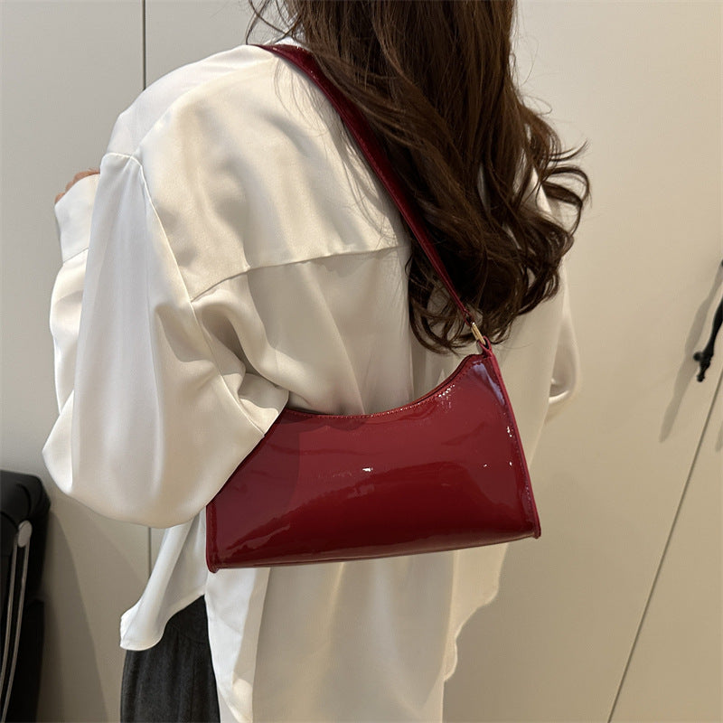 Women's Minimalist Tote Bag & Shoulder Bag | French-Style PU Leather Handbag