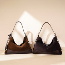 Load image into Gallery viewer, Women's Large Capacity Commuter Bag – Matte Cowhide Shoulder &amp; Crossbody Handbag