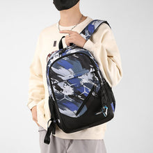Load image into Gallery viewer, Men's Nylon Two-Piece Backpack &amp; Chest Bag Set – Multi-Pocket Travel Bag