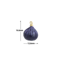 Load image into Gallery viewer, Enamel Gold Fig Charm Pendant,Sku#LK1241