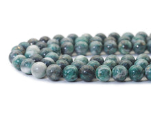 Load image into Gallery viewer, Genuine Pyrite in Jade Round Smooth Beads, 6mm/8mm/10mm/12mm, Sku#U1460