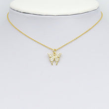 Load image into Gallery viewer, Cute CZ Gold Butterfly Charm Pendant, Sku#LK1062