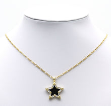 Load image into Gallery viewer, Gold CZ Five Point Star Gemstone Charm, Sku#LX101