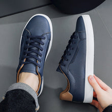 Load image into Gallery viewer, Men's Low-Top Patchwork Sneakers - Casual Lace-Up Athletic Shoes with Flat Heel