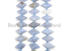 Load image into Gallery viewer, High Quality Natural Blue Chalcedony Horse Eye Shape Beads, Natural Chalcedony beads, 16x30mm, sku#U669
