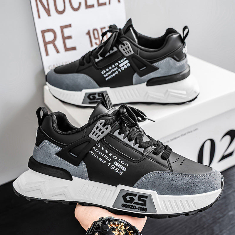 Men's Casual High-Top Sneakers - Slip-Resistant Non-Slip Thick Sole Shoes
