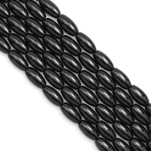 Load image into Gallery viewer, Black Onyx Smooth Rice Shape Beads, Sku#Q43