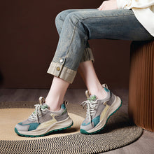 Load image into Gallery viewer, Women's Retro Color-Block Dad Sneakers – Breathable Lace-Up Casual Shoes