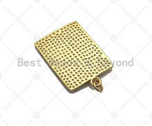 Load image into Gallery viewer, 18k Dainty Gold Tree On Rectangle Shape Charms, Dainty Charms, Gold Treen Pendant, Rectangle Necklace Charms, 21x31mm, Sku#LK184