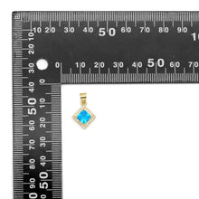 Load image into Gallery viewer, Gold Diamond Shape Colorful Crystal Stone Charm, Sku#LX463