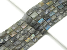Load image into Gallery viewer, Natural Quality Faceted Rectangle Labradorite Beads, Sku#HY10