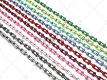 Load image into Gallery viewer, 6x10mm Enamel Pop Chain, Colored Metal Necklace Chain, Retro