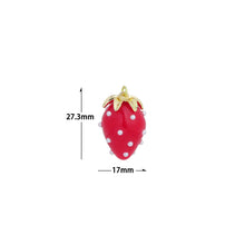 Load image into Gallery viewer, White Pearl Red Strawberry Charm Pendant,Sku#LK1225