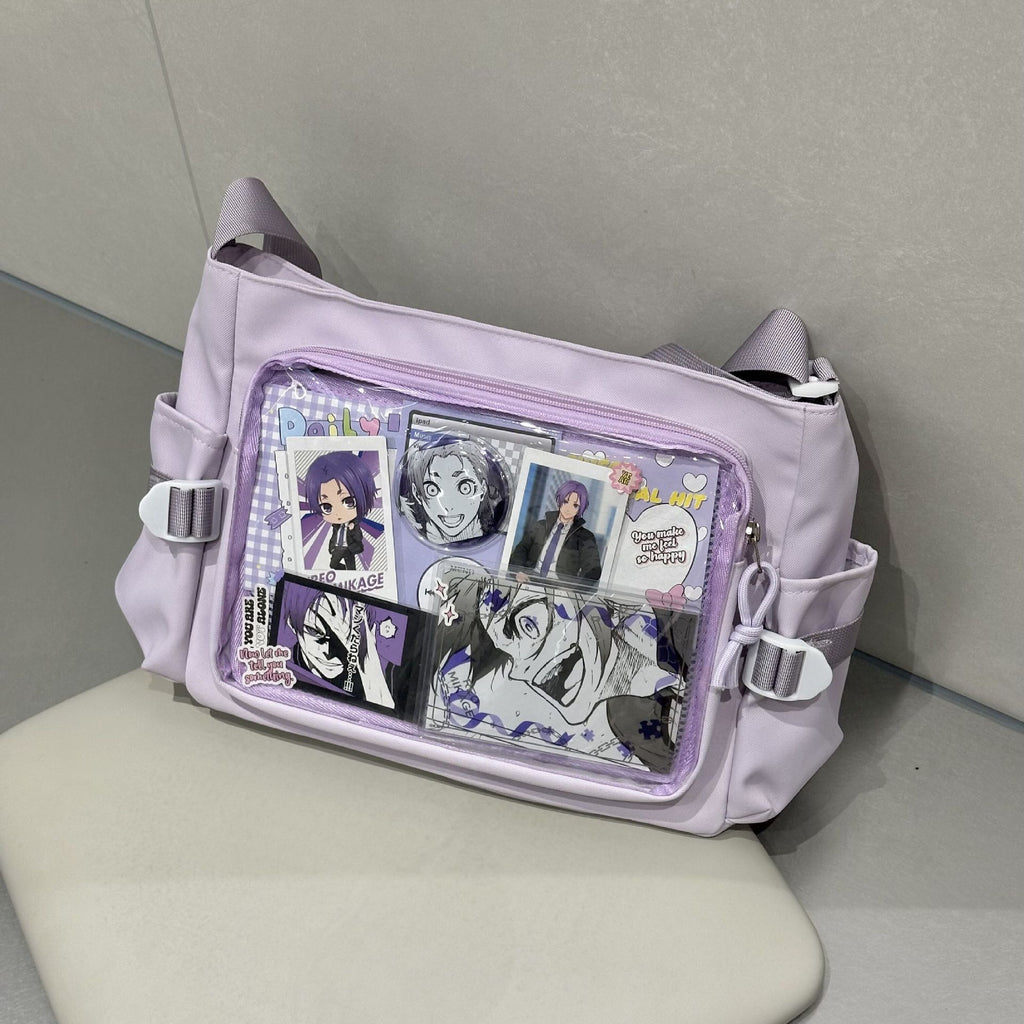 Women's Transparent Canvas Tote Bag - Artistic Single Shoulder Bag for Everyday Use