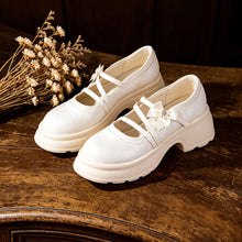 Load image into Gallery viewer, Women's Bow Platform Mary Jane Shoes | Chunky Sole Satin Pumps