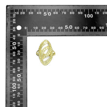 Load image into Gallery viewer, Hammered Double Oval Link Statement Adjustable Ring, Sku#LD647