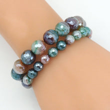 Load image into Gallery viewer, Mystic Brown Green Banded Agate Stretchy Bracelet, 8mm/10mm/12mm, SKU#EF401