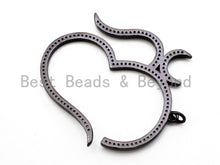 Load image into Gallery viewer, CZ Micro Pave Large Om Pendant, 42x46mm, Ohm Yoga Pendant Beads, Pave OM Charm, SKU#F382