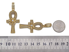 Load image into Gallery viewer, CZ Teardrop On Cross Shape Charm, Sku#LK618